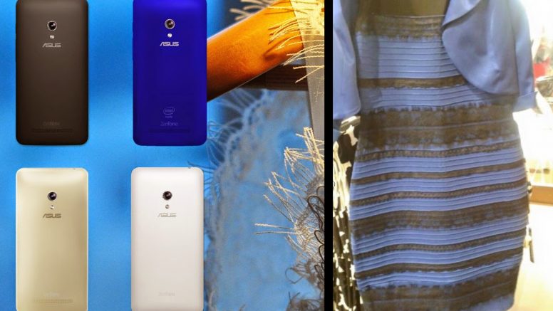 White and gold, or blue and black?